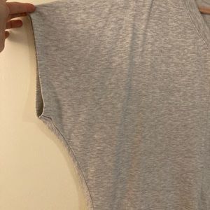 Heather grey sweat top with drop shoulders